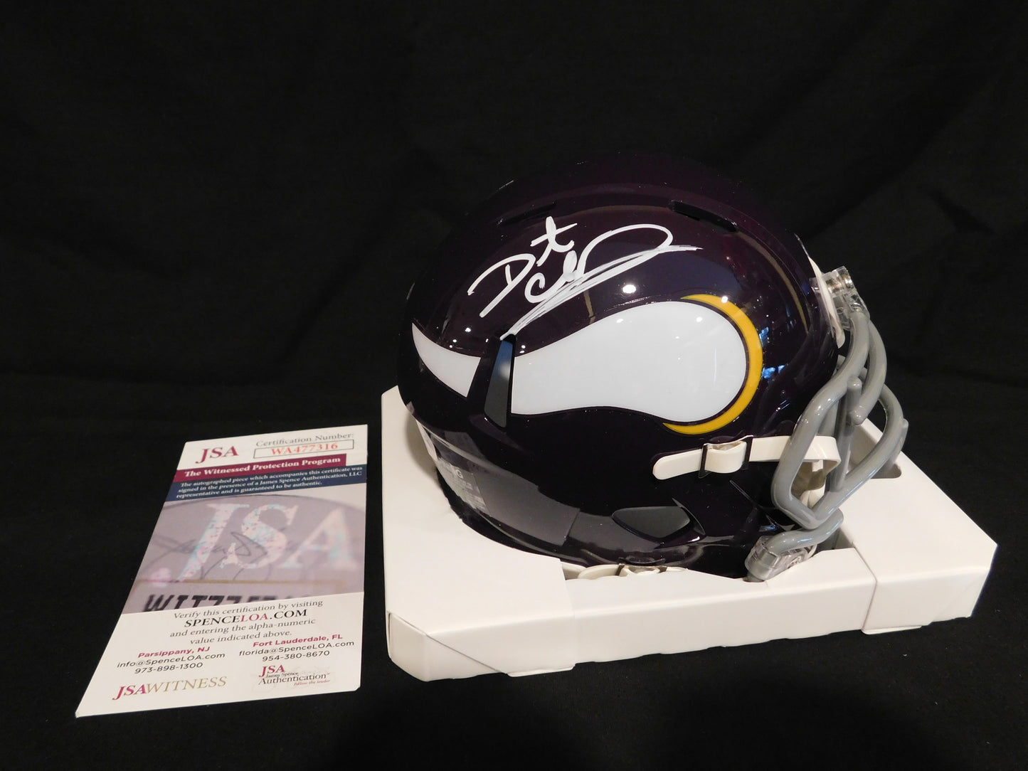 Daunte Culpepper Signed Autographed Minnesota Vikings Speed Mini Helmet JSA COA