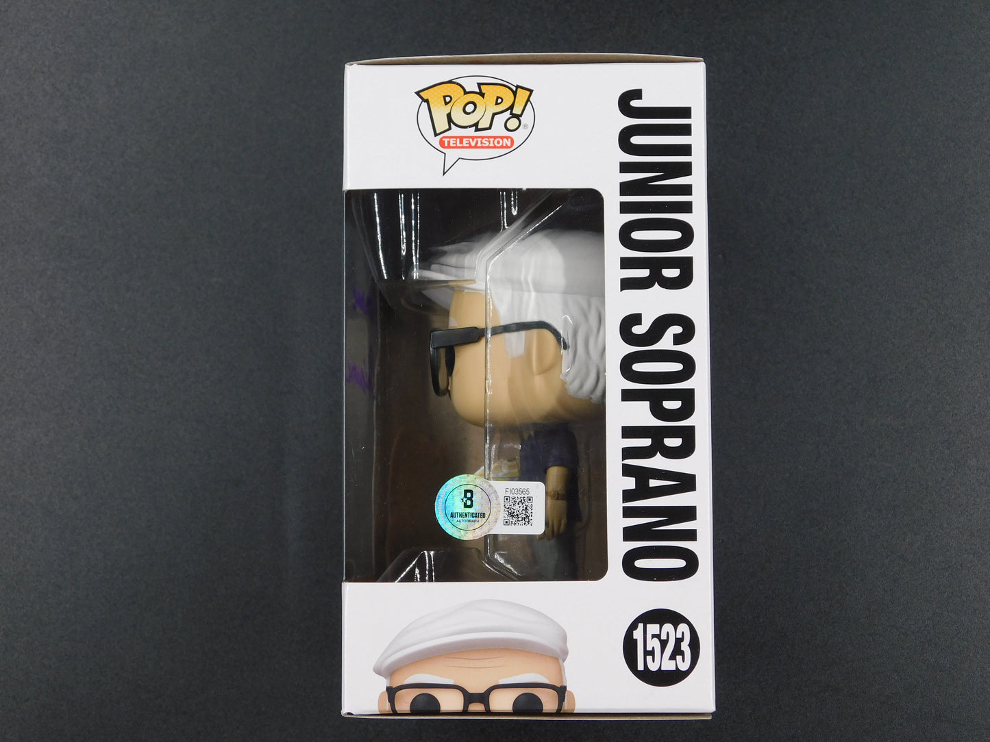 Dominic Chianese Signed Autographed Funko Pop 1523 Junior The Sopranos BAS COA Purple