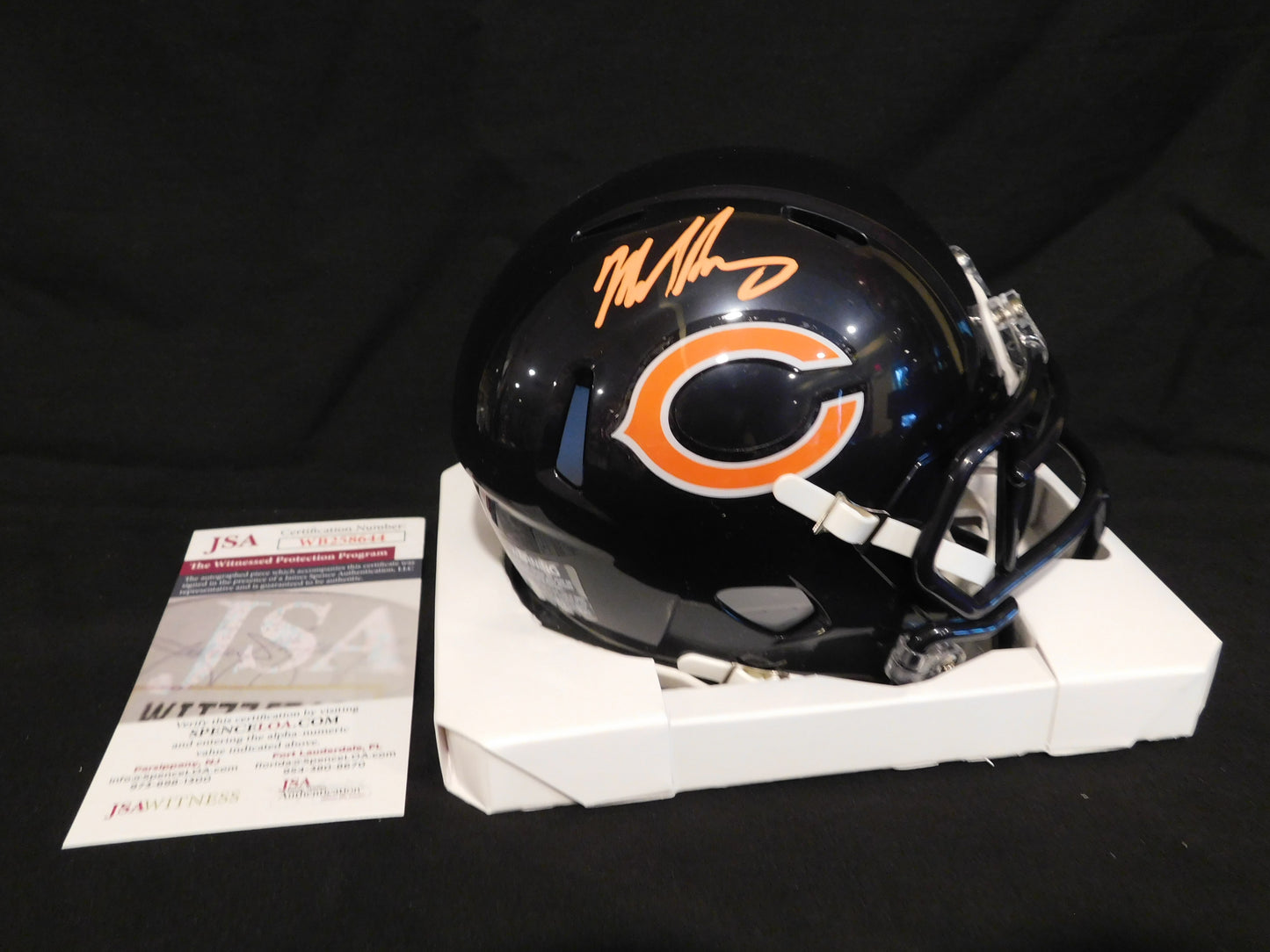 Mike Singletary Signed Autographed Chicago Bears Speed Mini Helmet HOF JSA COA