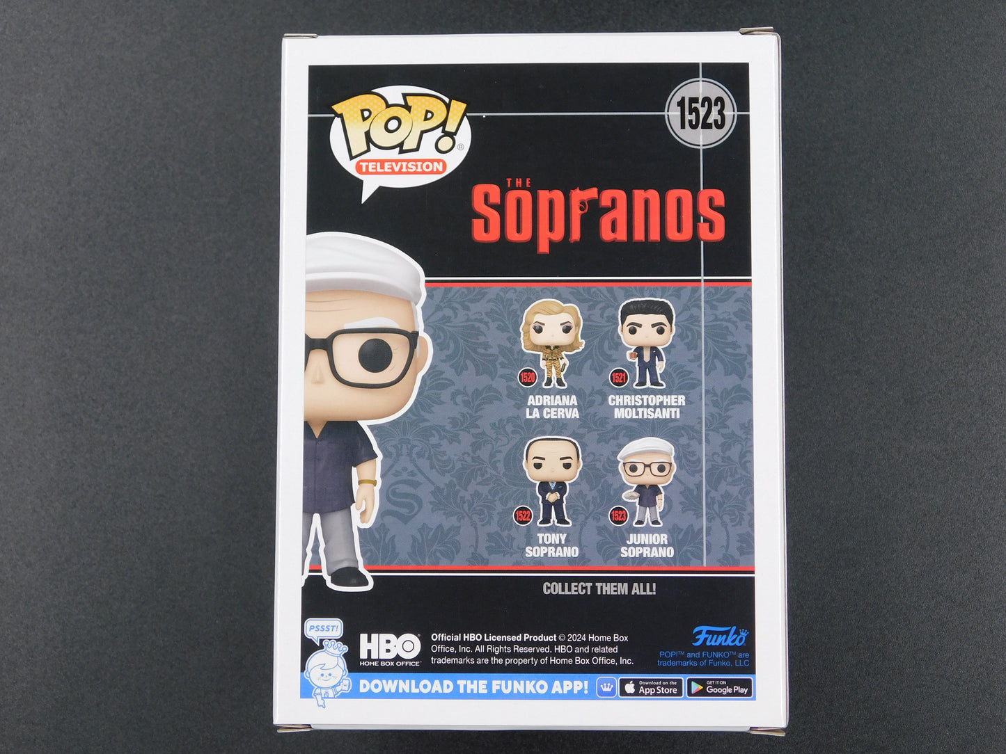 Dominic Chianese Signed Autographed Funko Pop 1523 Junior The Sopranos BAS COA Purple