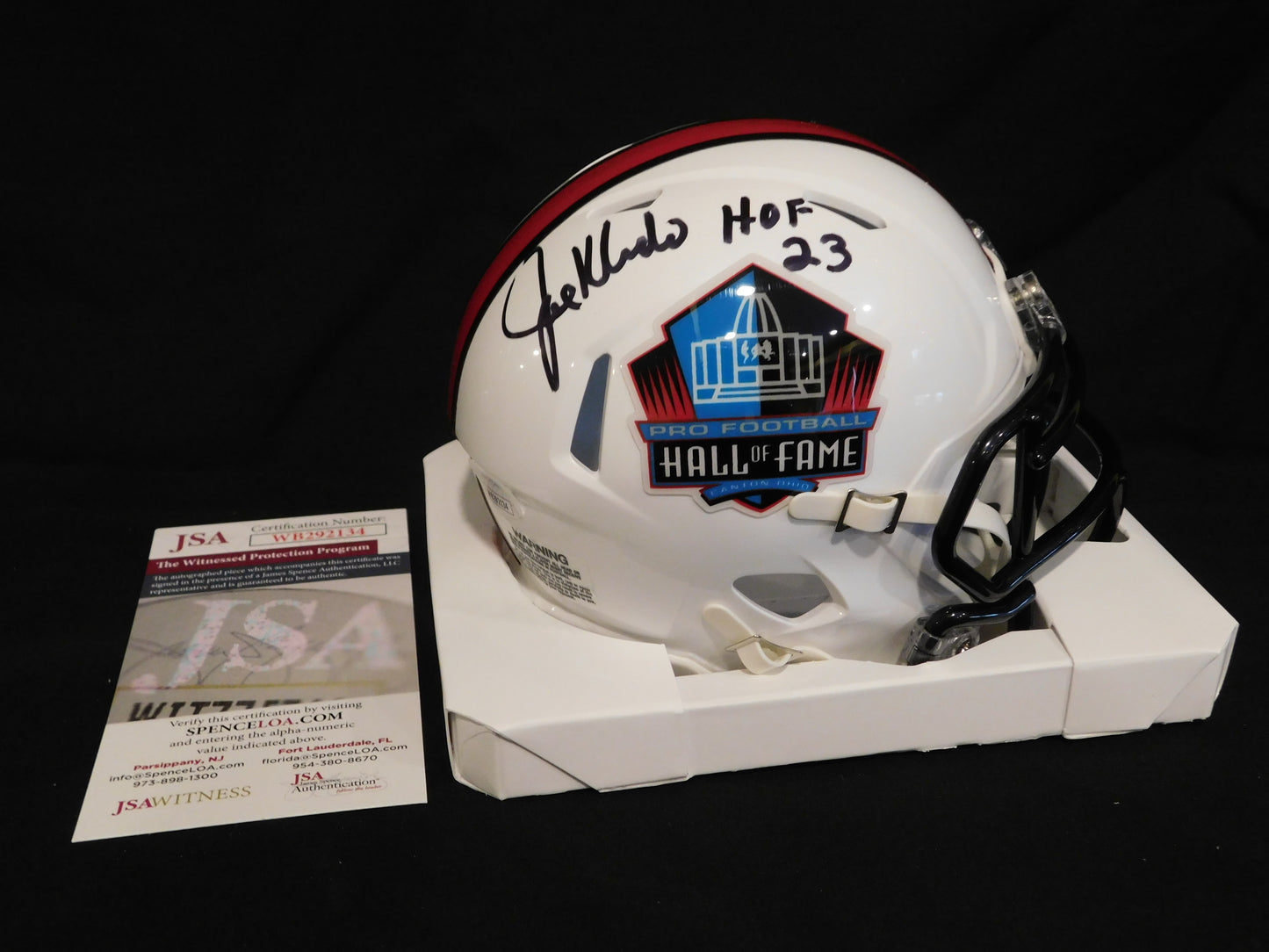 Joe Klecko Signed Autographed HOF Speed Mini Helmet New York Jets Sack Exchange JSA COA