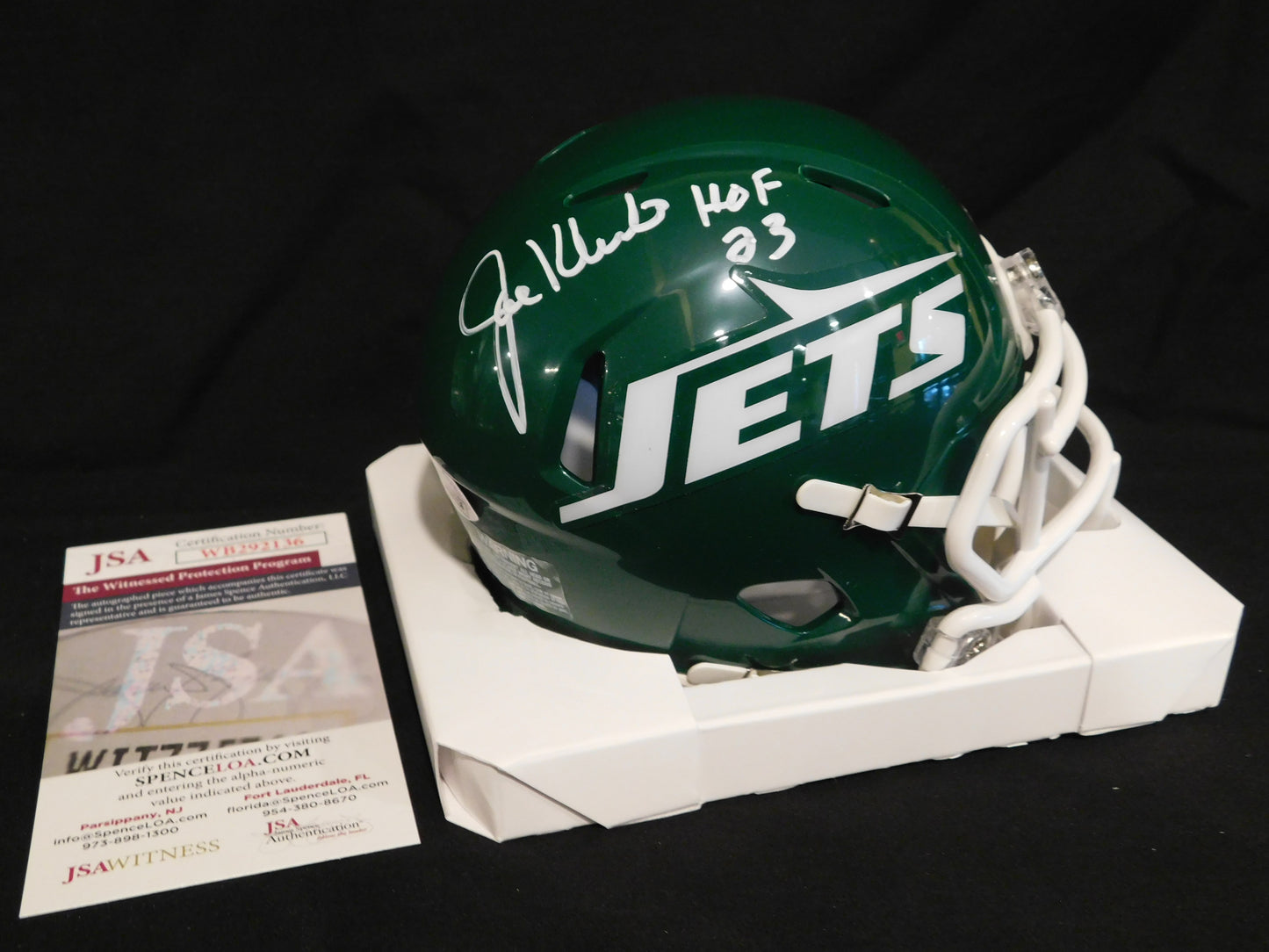 Joe Klecko Signed Autographed New York Jets Speed Mini Helmet HOF Sack Exchange JSA COA