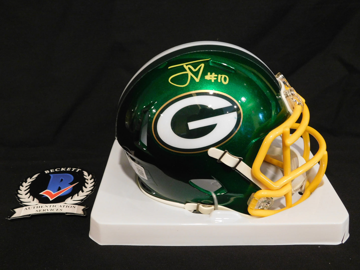 Jordan Love Signed Autographed Green Bay Packers Flash Speed Mini Helmet BAS COA