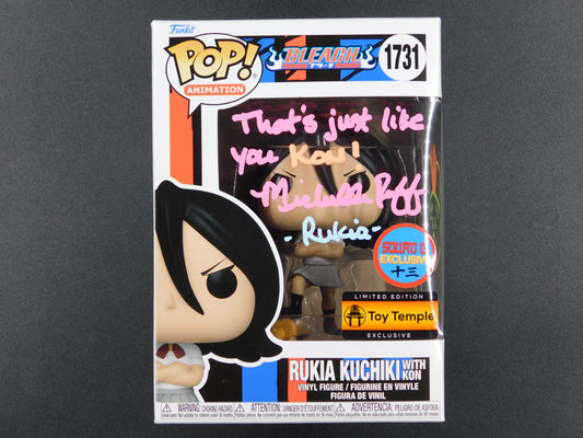 Michelle Ruff Signed Autographed Funko Pop 1731 Rukia Kuckiki with Kon Bleach JSA COA