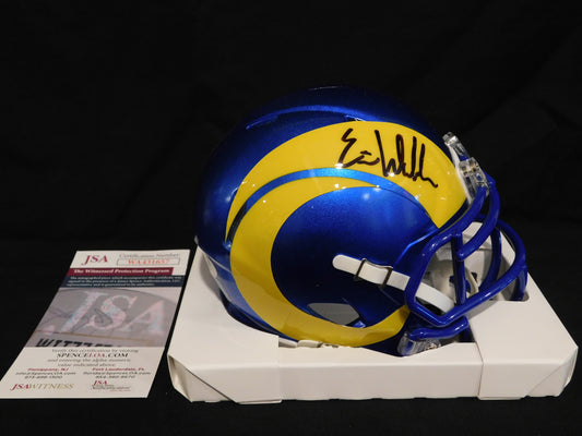 Eric Weddle Signed Autographed Los Angeles Rams Speed Mini Helmet SB Champ JSA COA