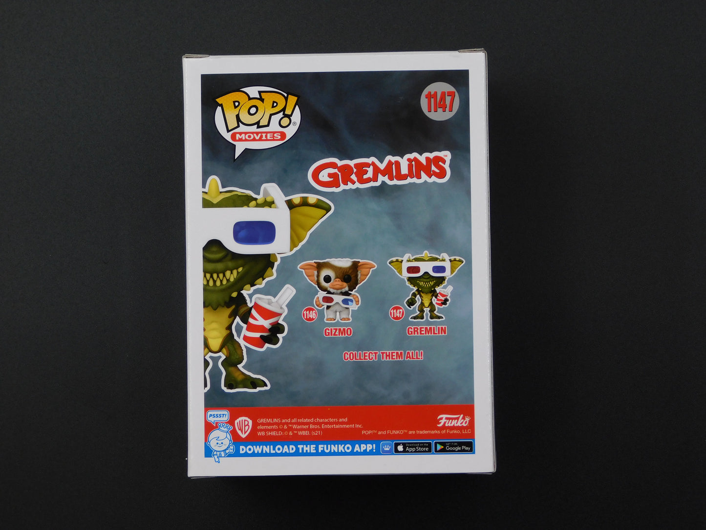 Mark Dodson Signed / Autographed Vinyl Funko Pop! The Gremlins 1147 Beckett BAS COA Blue