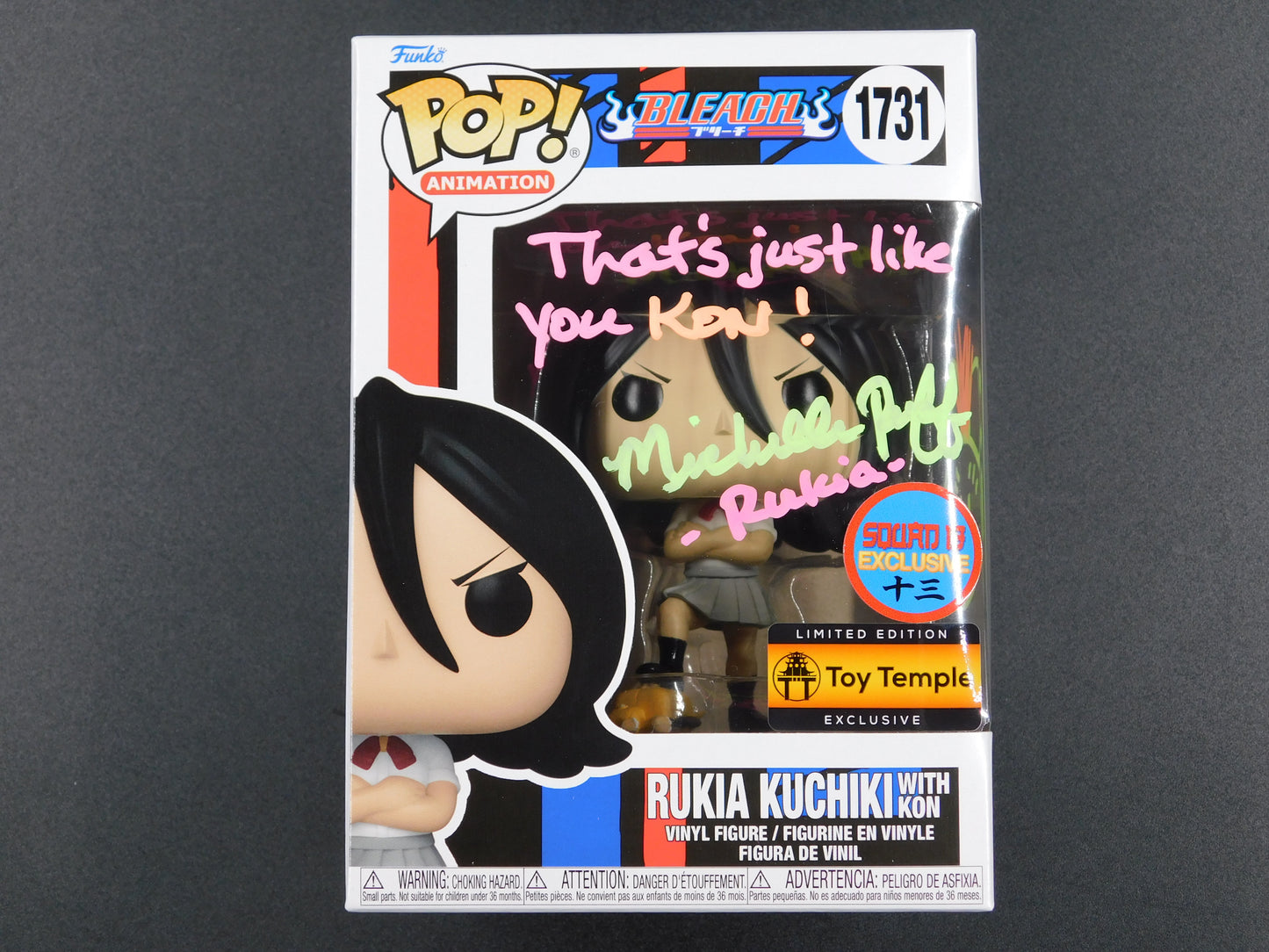 Michelle Ruff Signed Autographed Funko Pop 1731 Rukia Kuckiki with Kon Bleach JSA COA