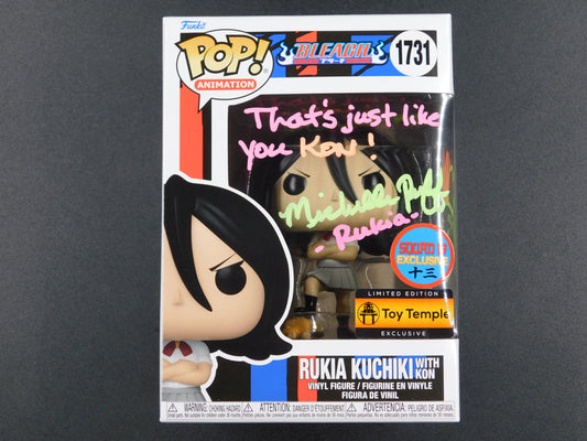 Michelle Ruff Signed Autographed Funko Pop 1731 Rukia Kuckiki with Kon Bleach JSA COA