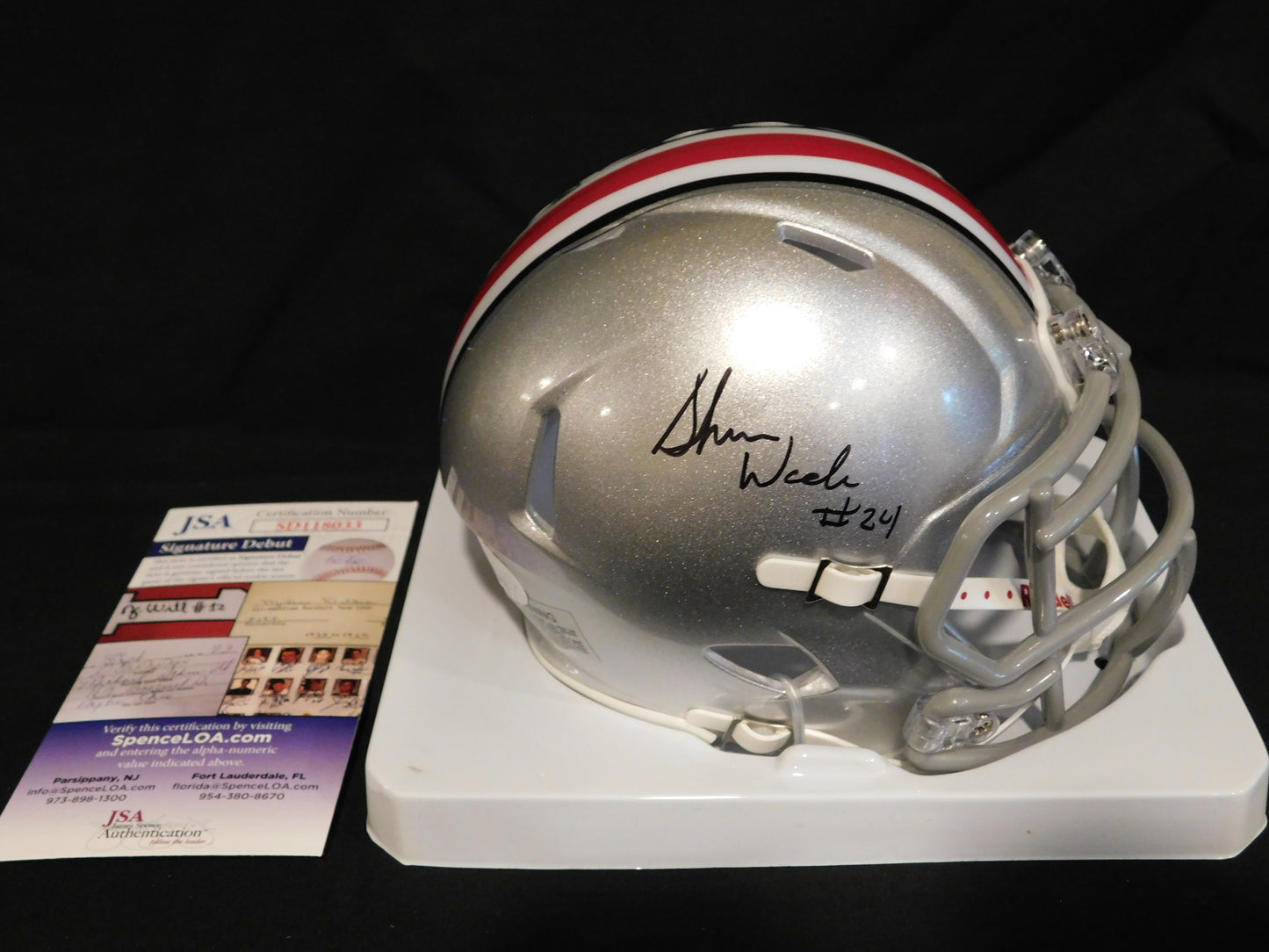 Shaun Wade Signed Autographed Ohio State Buckeyes Speed Mini Helmet JSA COA