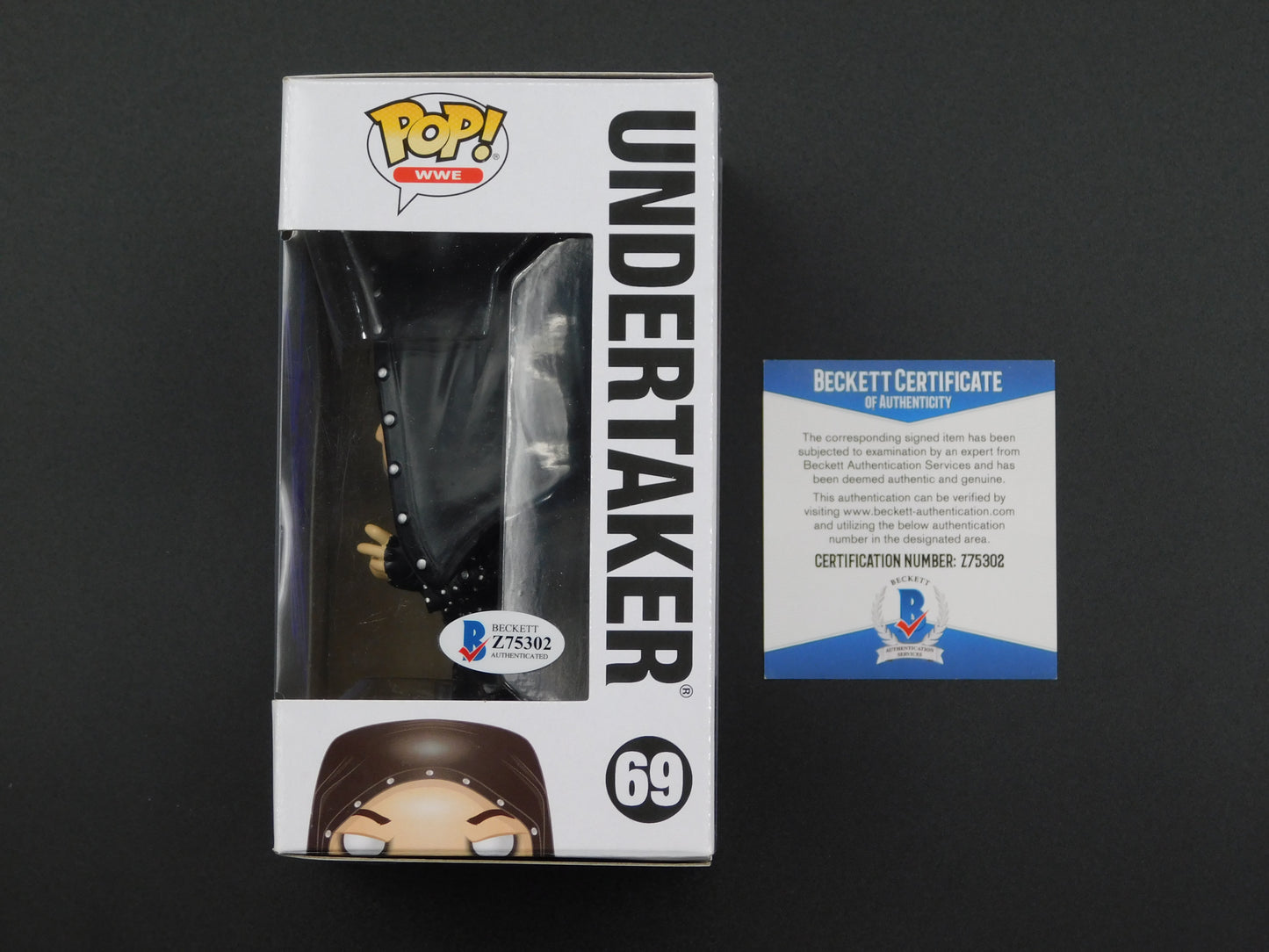 Undertaker Signed / Autographed Vinyl Funko Pop! 69 WWE WWF Beckett BAS COA