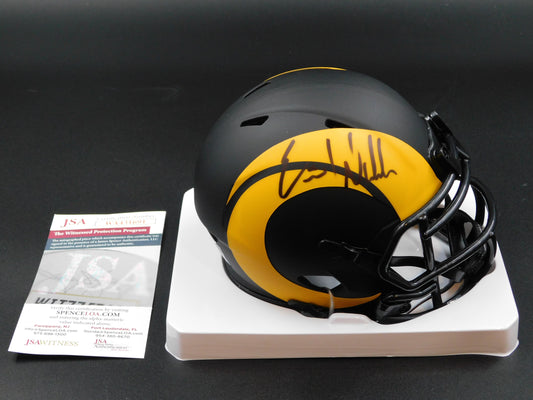 Eric Weddle Signed Autographed Los Angeles Rams Eclipse Speed Mini Helmet SB Champ JSA COA