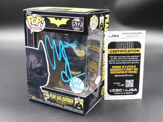 Christian Bale Signed Autographed Funko Pop 532 Fear Gas Batman Begins JSA COA
