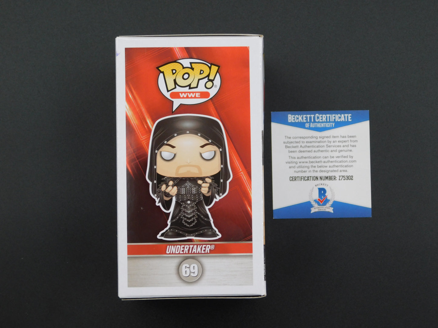 Undertaker Signed / Autographed Vinyl Funko Pop! 69 WWE WWF Beckett BAS COA