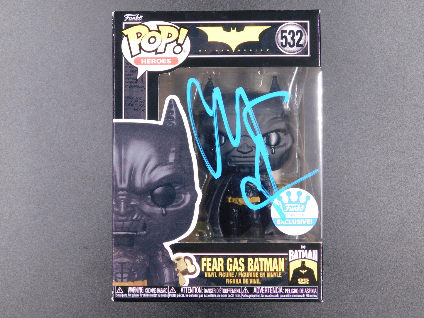 Christian Bale Signed Autographed Funko Pop 532 Fear Gas Batman Begins JSA COA