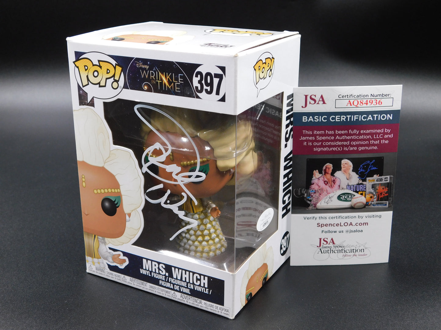 Oprah Winfrey Signed Autographed Funko Pop 397 Mrs Which A Wrinkle In Time JSA COA