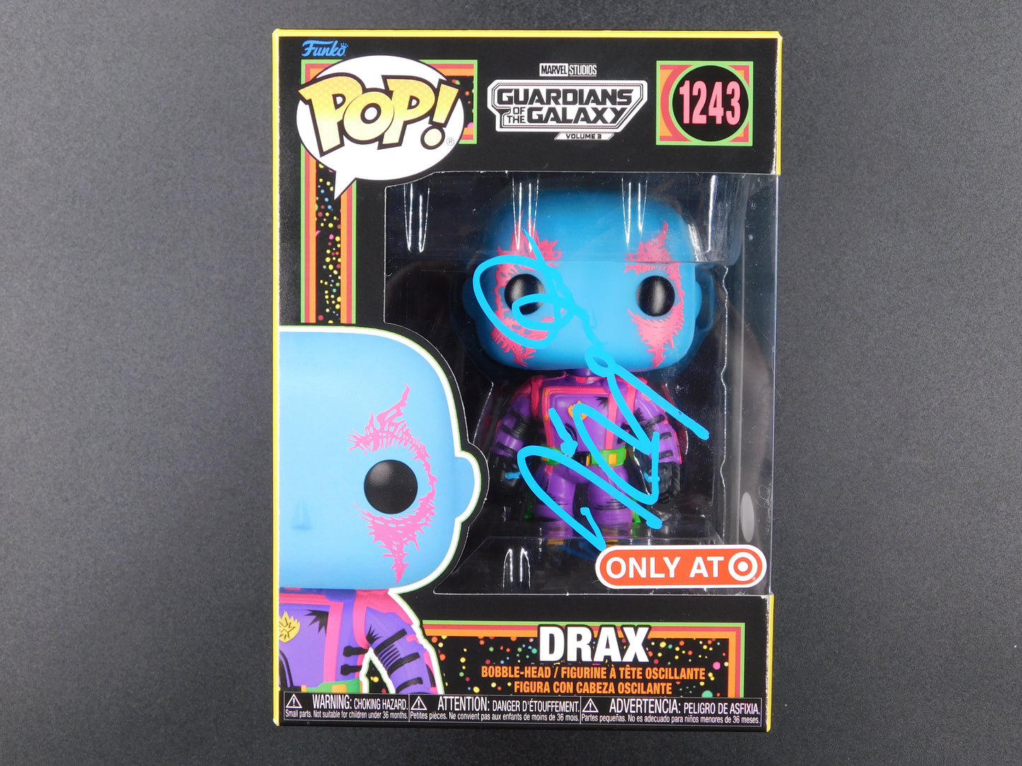 Dave Bautista Signed Autographed Funko Pop 1243 Drax Guardians of The Galaxy JSA COA