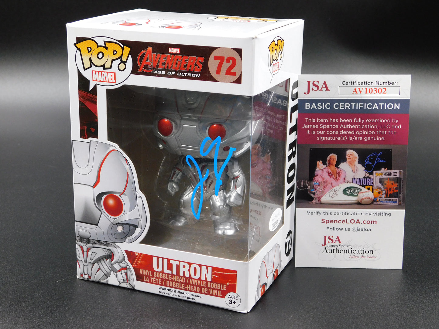James Spader Signed Autographed Funko Pop 72 Ultron The Avengers Marvel JSA COA