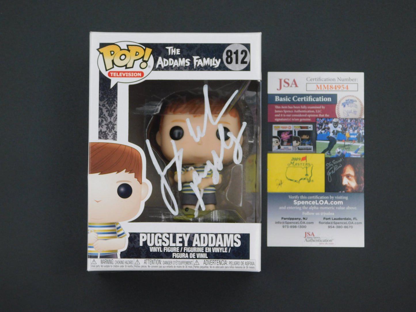 Jimmy Workman Signed / Autographed Vinyl Funko Pop! 812 The Addams Family Pugsley Beckett JSA COA