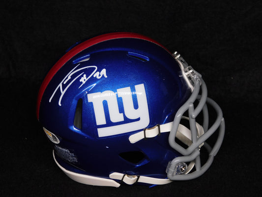 Tyrone Tracy Jr Signed Autographed New York Giants Mini Helmet JSA COA