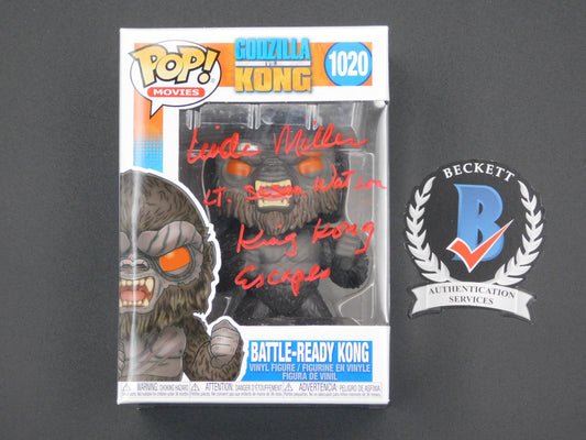 Linda Miller Signed / Autographed Vinyl Funko Pop! 1020 Godzilla vs Kong Battle Ready Kong Beckett BAS COA