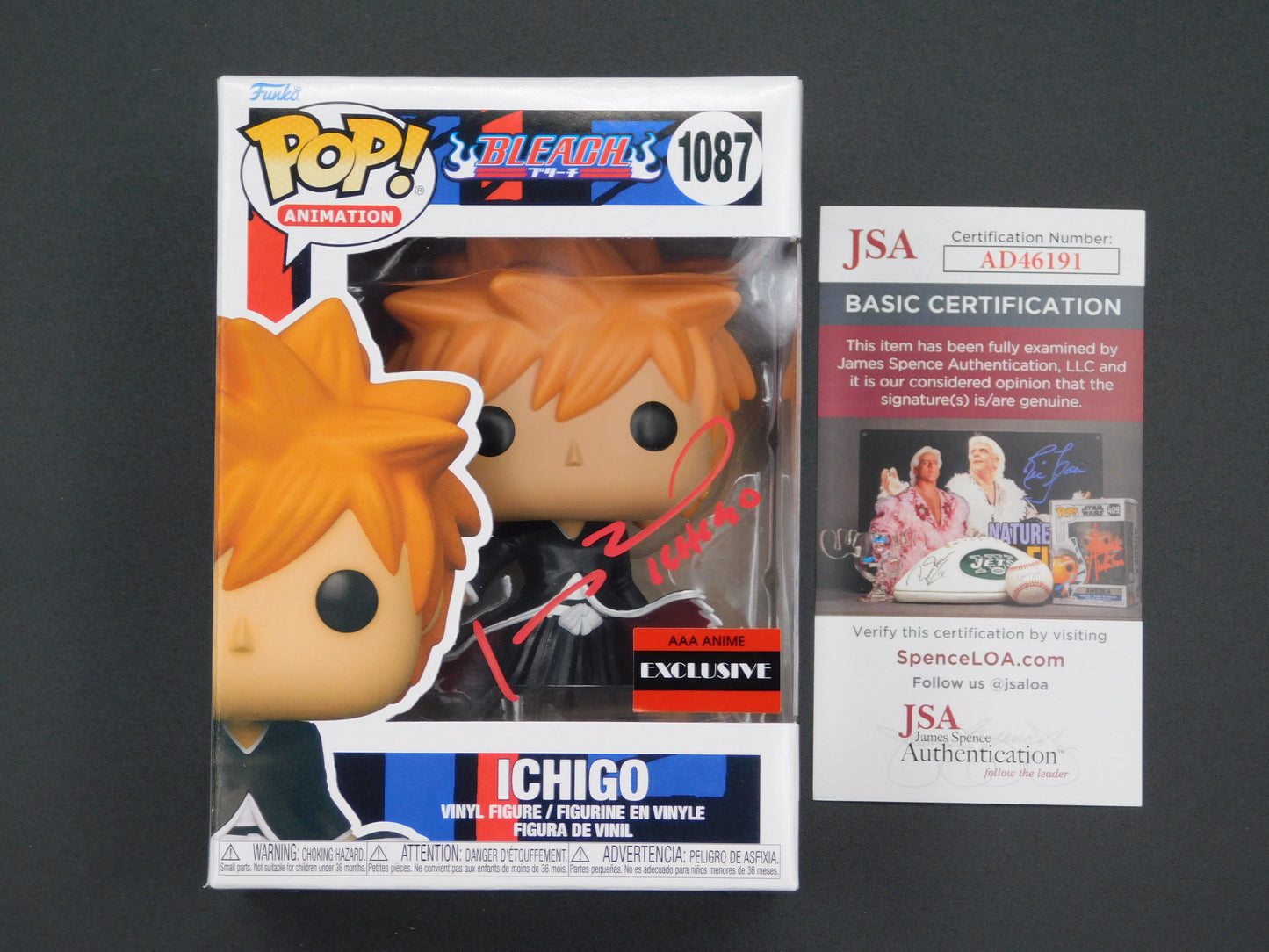 Johnny Yong Bosch Signed / Autographed Vinyl Funko Pop! 1087 Bleach Ichigo JSA COA