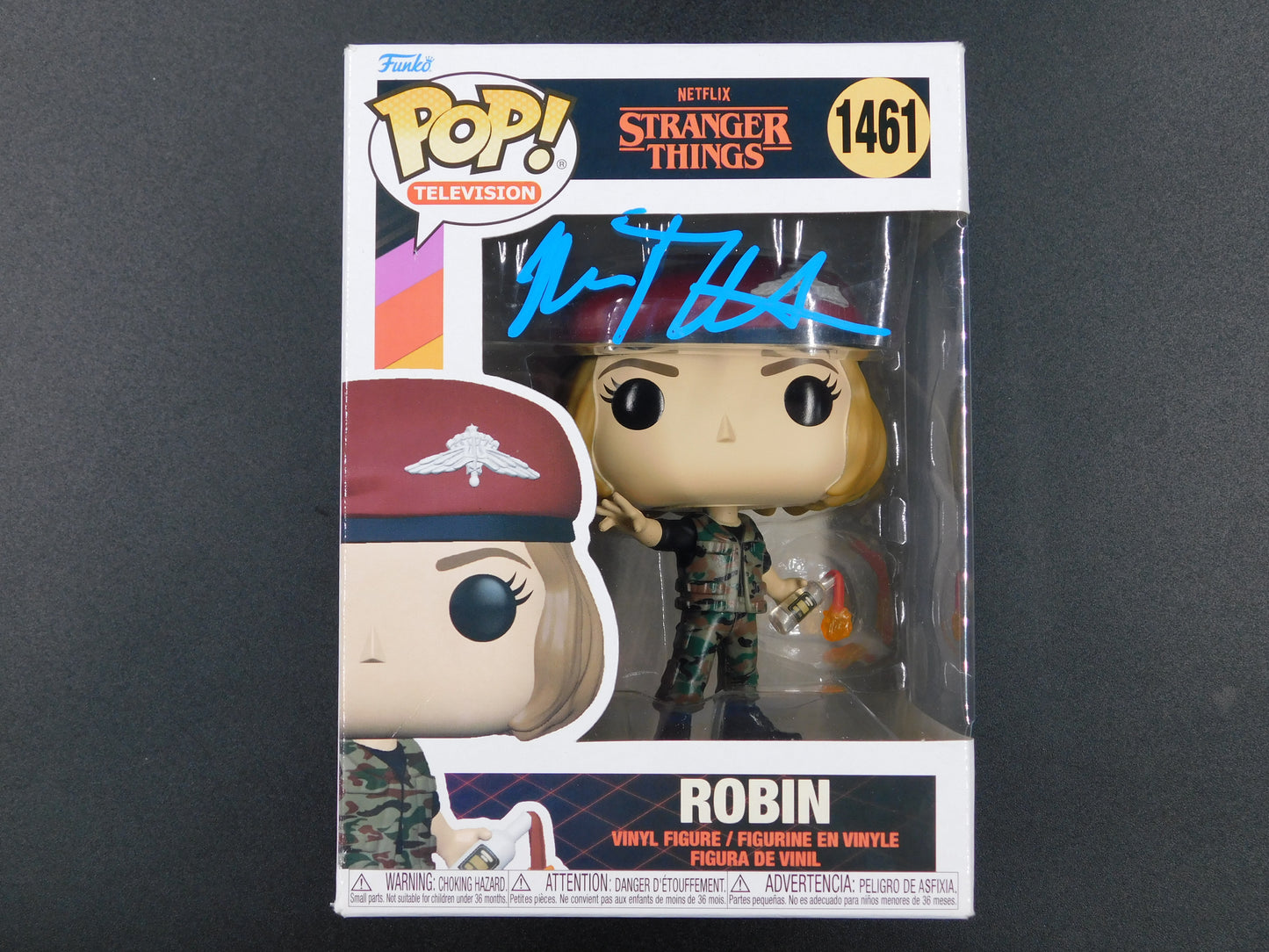 Maya Hawke Signed Autographed Funko Pop 1461 Robin Stranger Things BAS COA