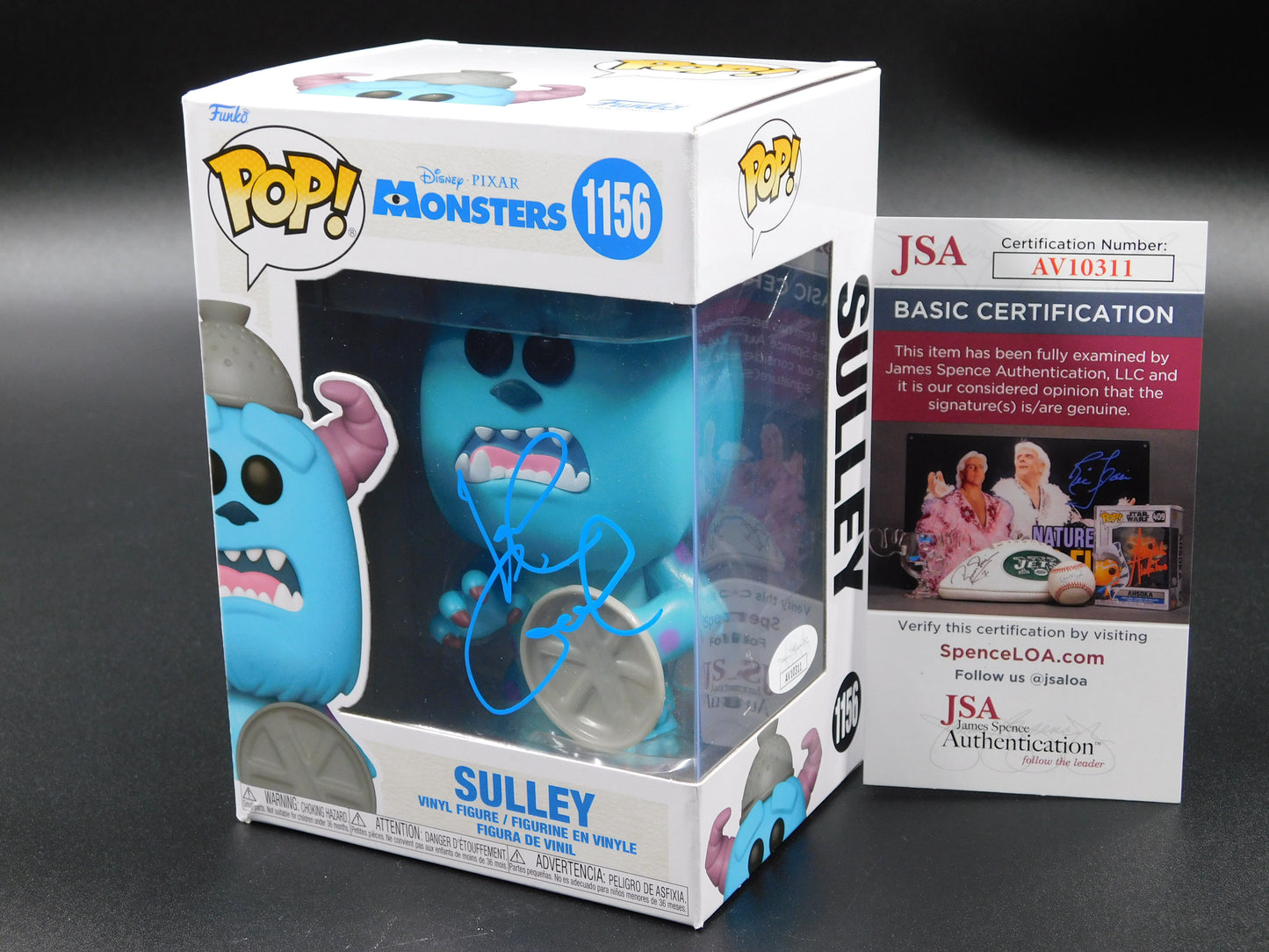 John Goodman Signed Autograph Funko Pop 1156 Sulley Monsters Inc Disney JSA COA