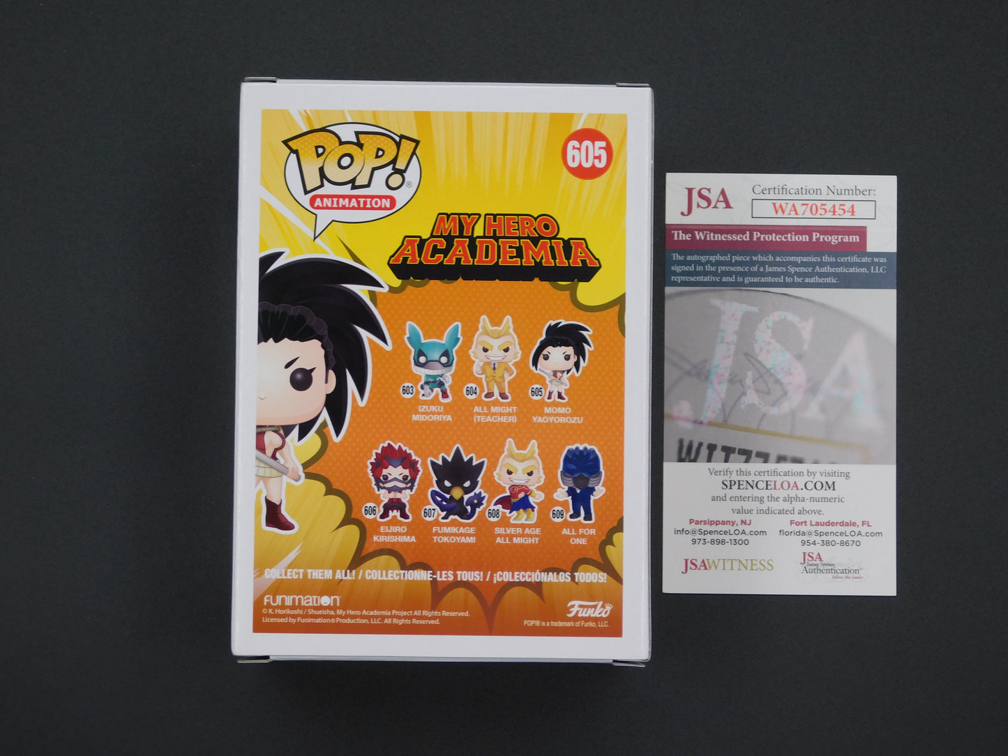 Colleen Clinkenbeard Signed / Autographed Vinyl Funko Pop! 605 My Hero Academia Momo Yaoyorozu JSA COA