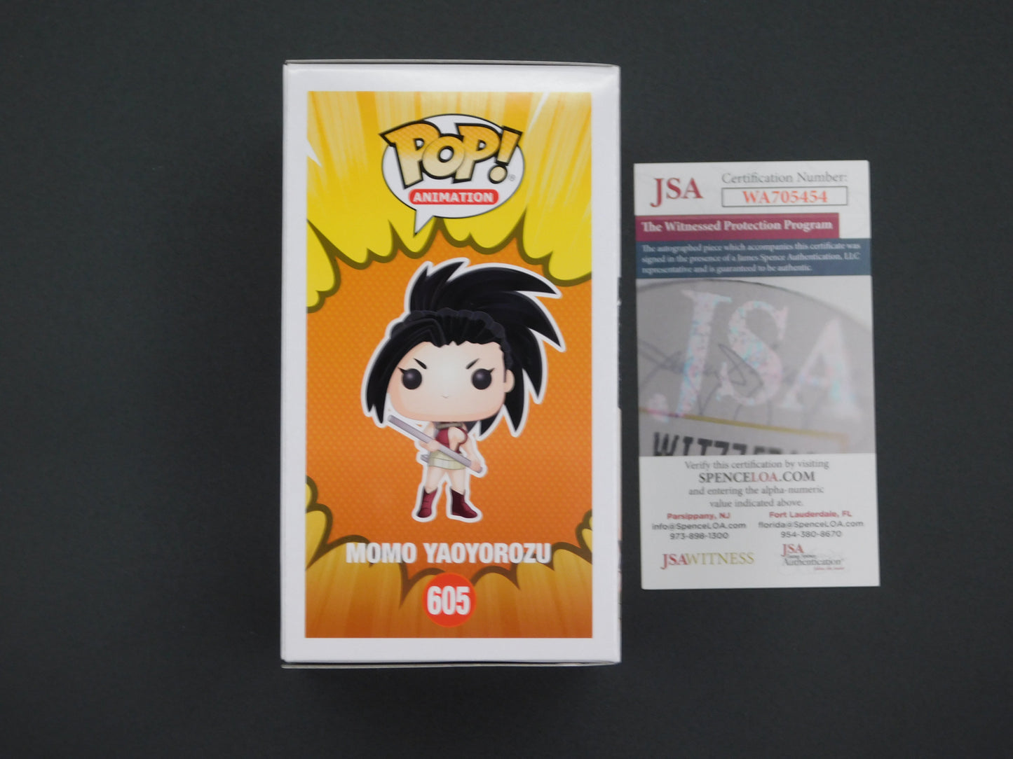 Colleen Clinkenbeard Signed / Autographed Vinyl Funko Pop! 605 My Hero Academia Momo Yaoyorozu JSA COA