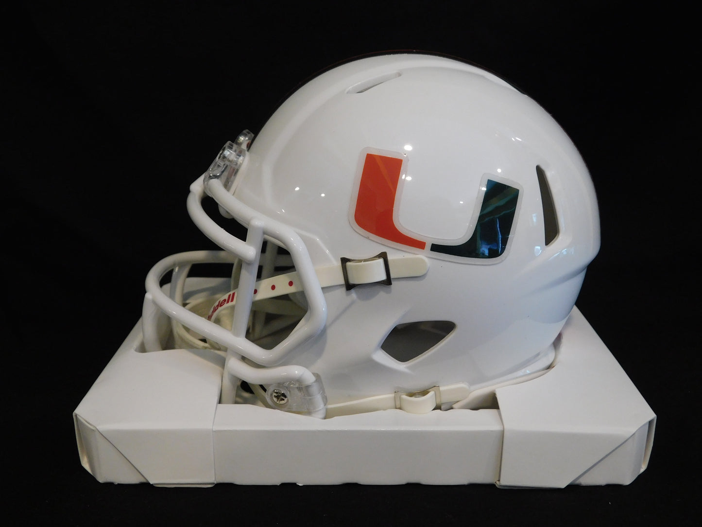 Greg Rousseau Signed Autographed White Miami Hurricanes Speed Mini Helmet JSA COA