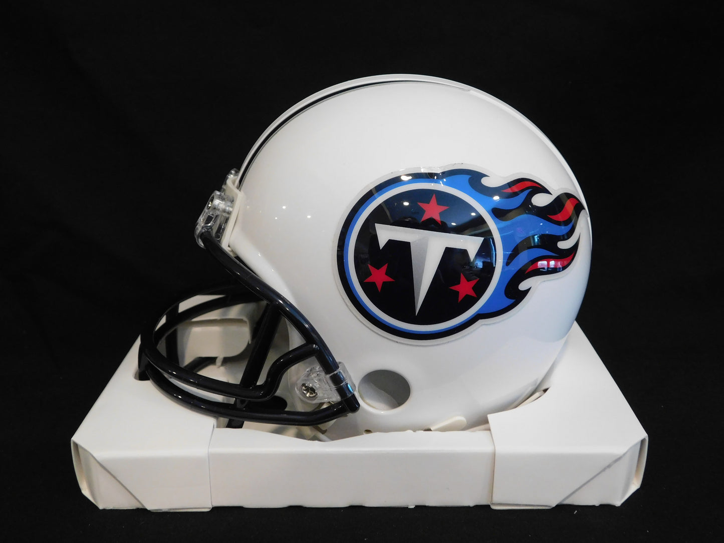 Chris Johnson CJ2K Signed Autographed White Tennessee Titans Throwback VSR4 Mini Helmet JSA COA