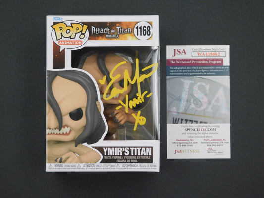 Elizabeth Maxwell Signed / Autographed Vinyl Funko Pop! 1168 Attack on Titan YMIR'S Titan JSA COA