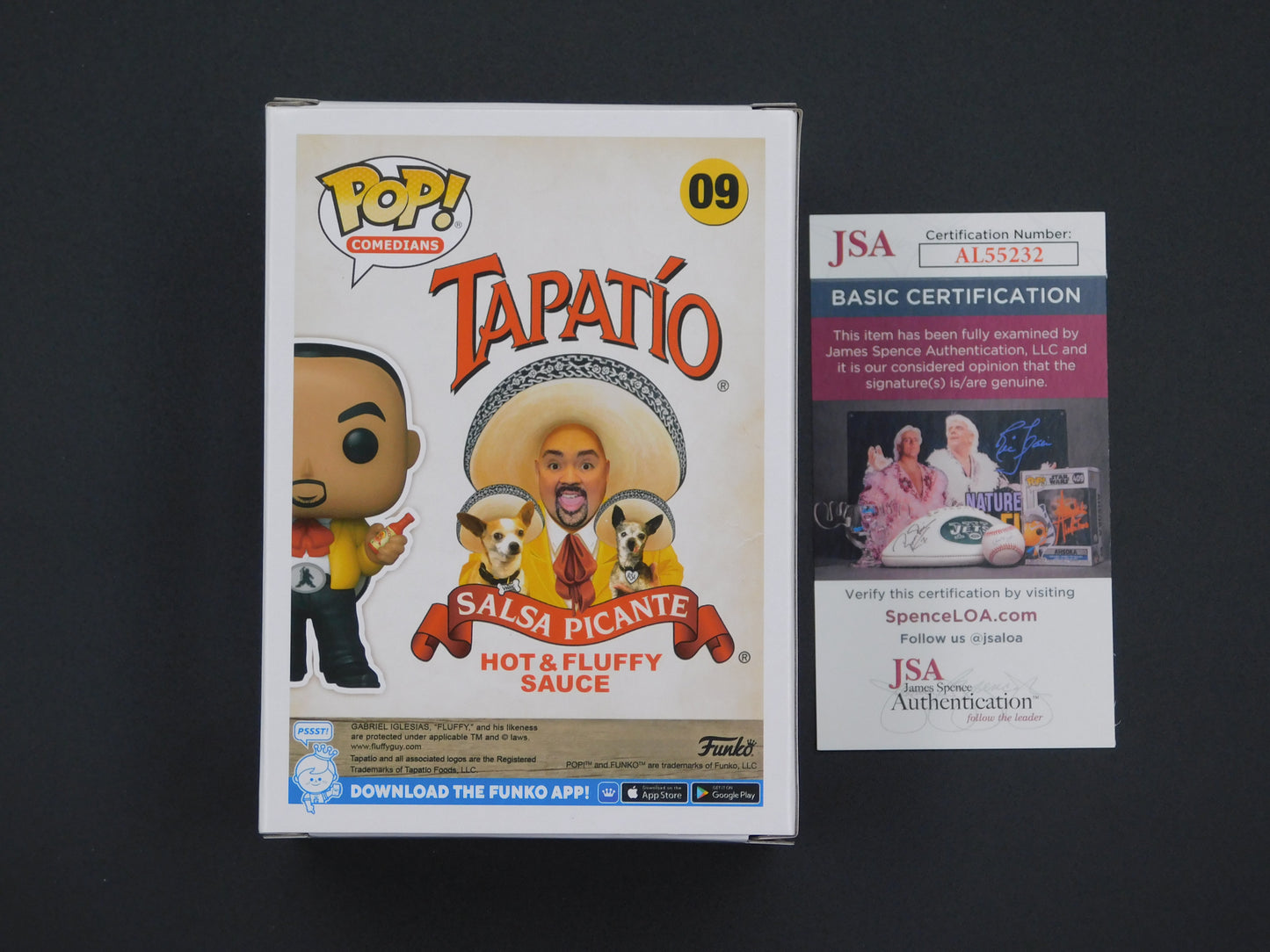 Gabriel Iglesias Signed / Autographed Vinyl Funko Pop! 09 Tapatio Fluffy JSA COA