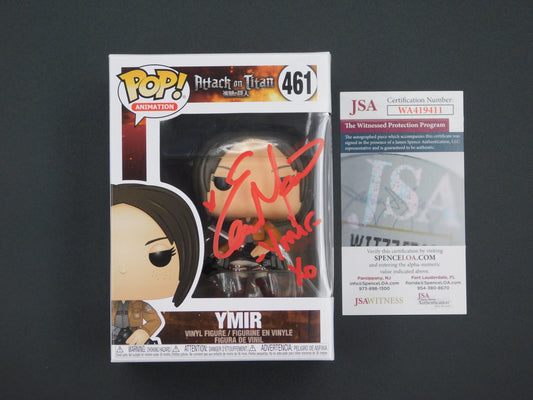 Elizabeth Maxwell Signed / Autographed Vinyl Funko Pop! 461 Attack on Titan YMIR JSA COA