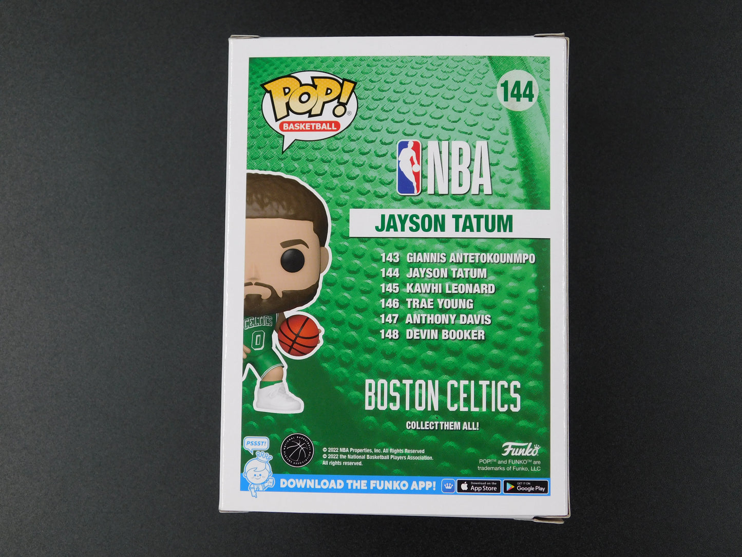 Jayson Tatum Signed Autographed Funko Pop! 144 Boston Celtics NBA Champs ACOA