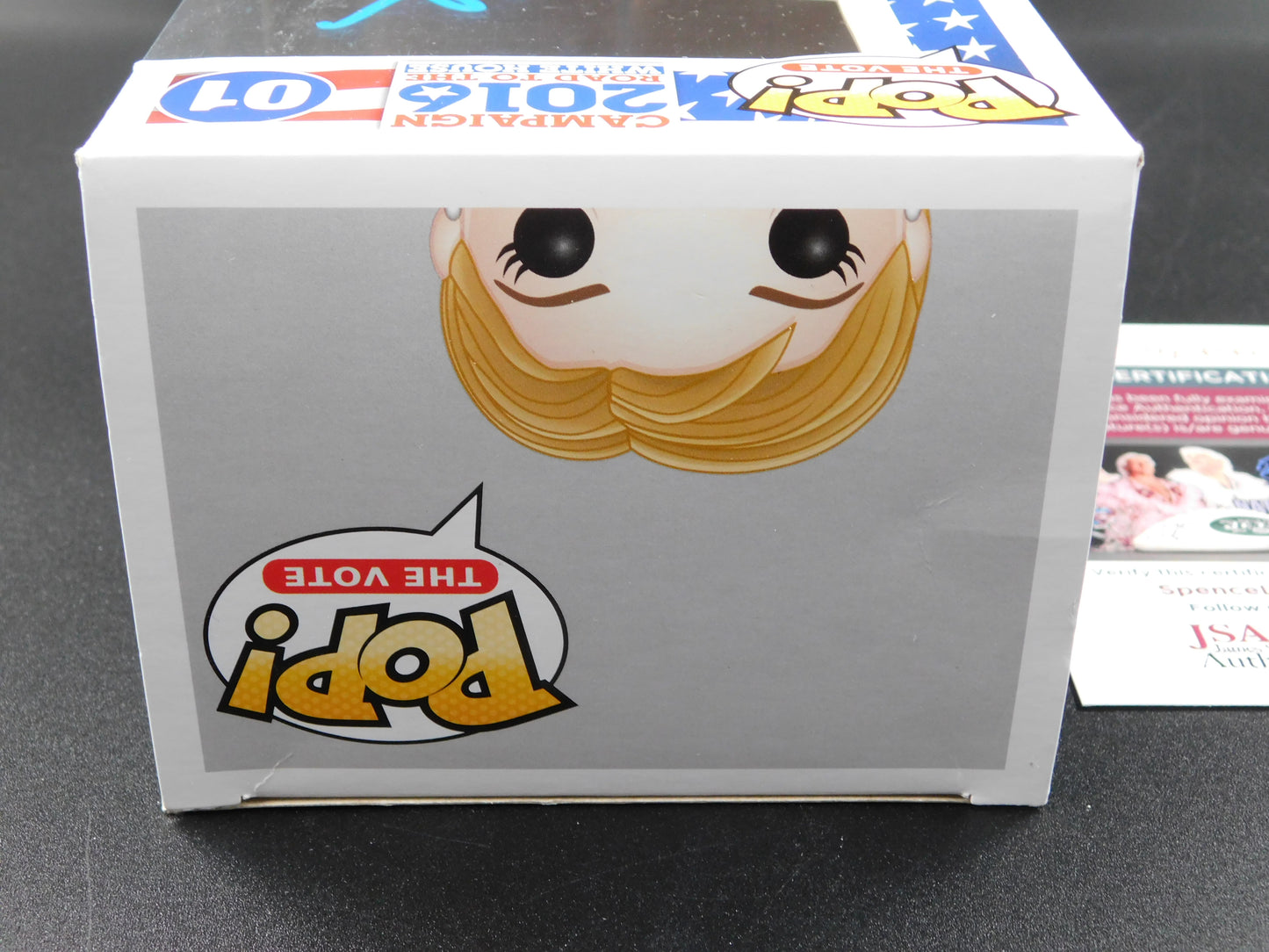 Hillary Clinton Full Name Signed Funko Pop! 01 2016 US Presidential Election JSA COA