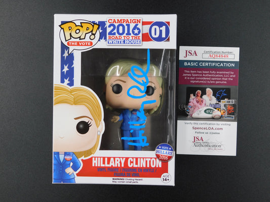 Hillary Clinton Full Name Signed Funko Pop! 01 2016 US Presidential Election JSA COA