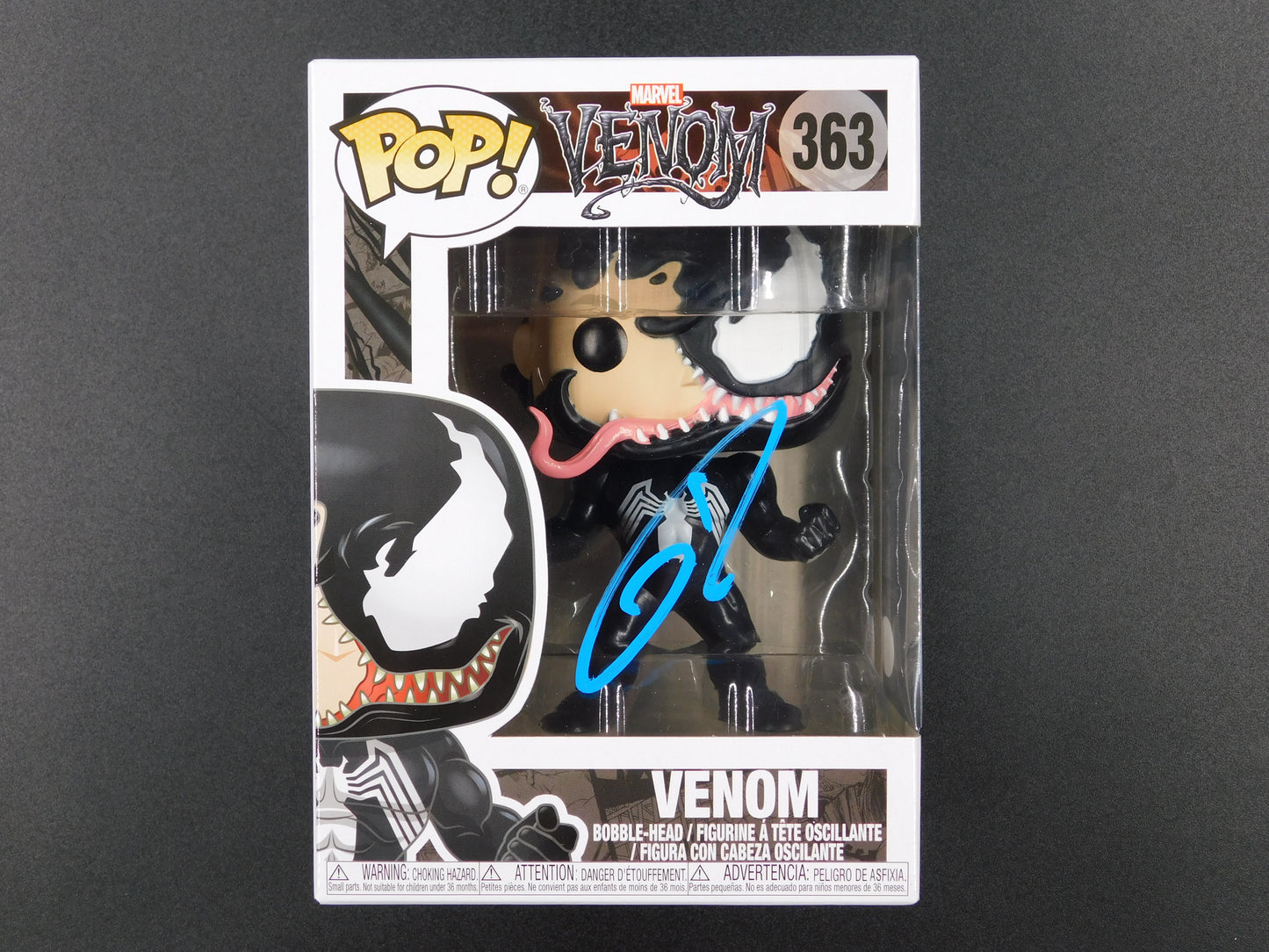 Tom Hardy Signed Autographed Funko Pop 363 Venom Eddie Brock Marvel JSA COA A