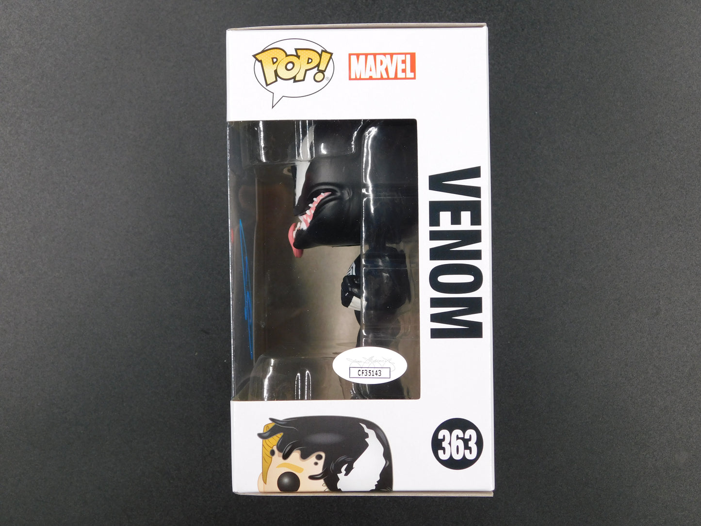 Tom Hardy Signed Autographed Funko Pop 363 Venom Eddie Brock Marvel JSA COA A