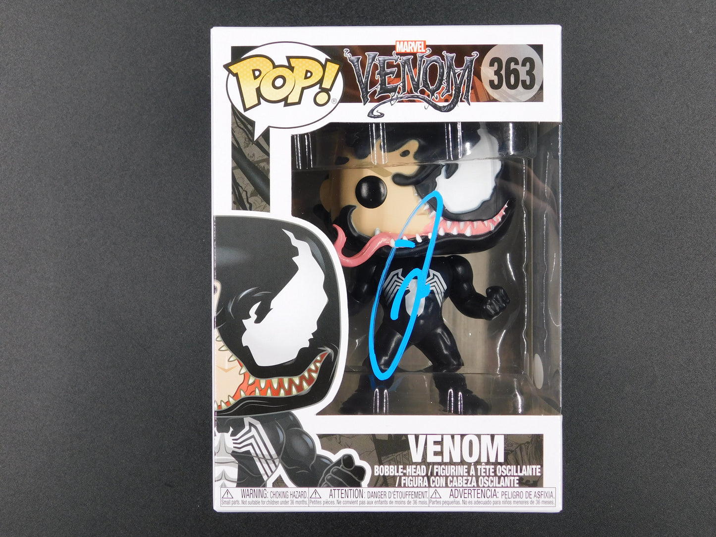 Tom Hardy Signed Autographed Funko Pop 363 Venom Eddie Brock Marvel JSA COA B