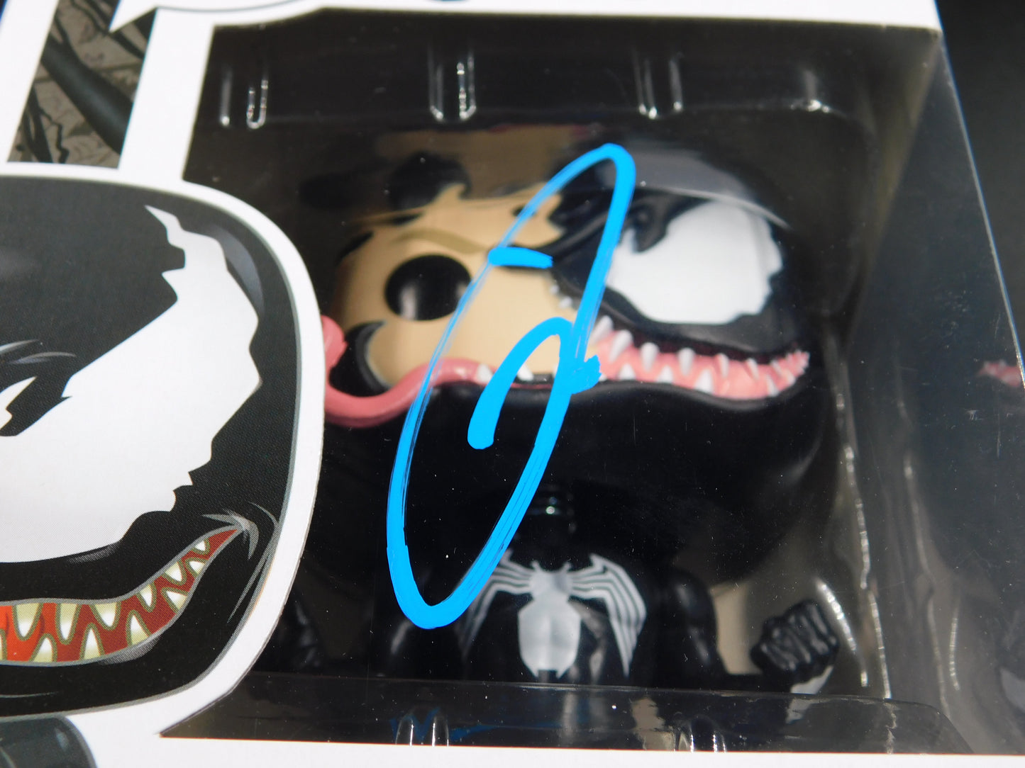 Tom Hardy Signed Autographed Funko Pop 363 Venom Eddie Brock Marvel JSA COA B