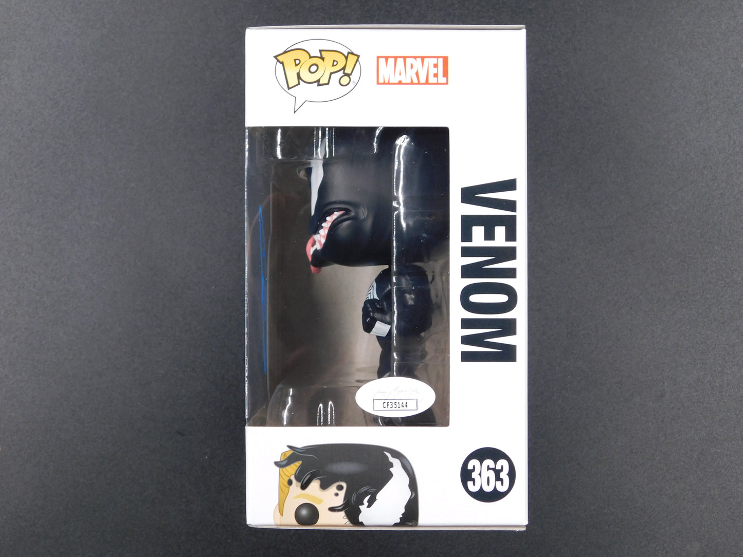 Tom Hardy Signed Autographed Funko Pop 363 Venom Eddie Brock Marvel JSA COA B