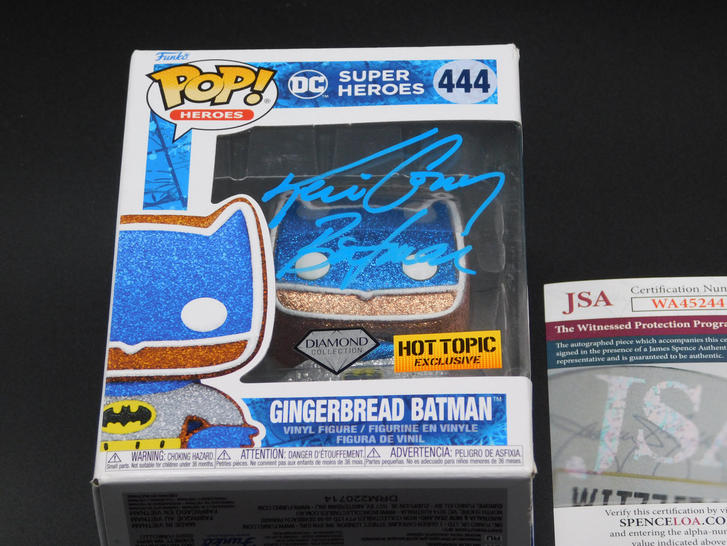 Kevin Conroy Signed / Autographed Vinyl Funko Pop! 444 DC Super Heroes Gingerbread Batman JSA COA