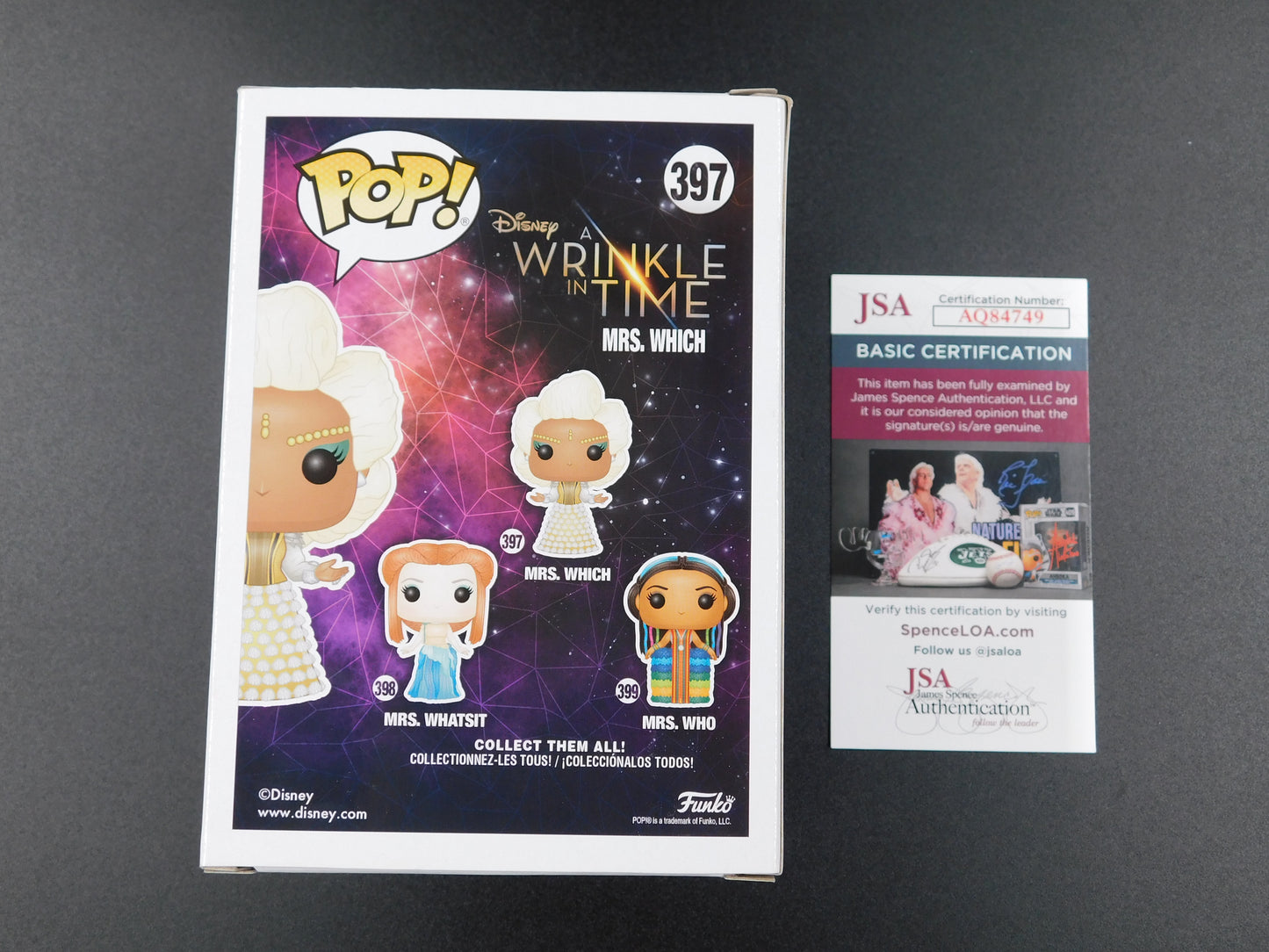 Oprah Winfrey Signed Autographed Funko Pop 397 Mrs Which A Wrinkle In Time JSA COA