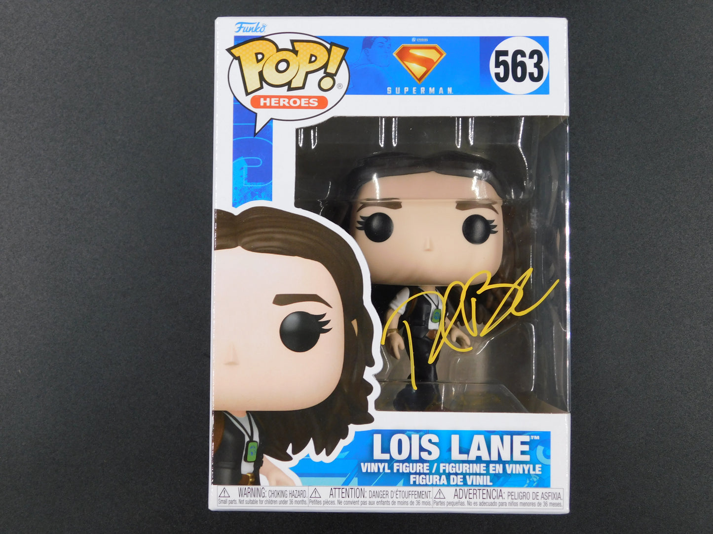 Rachel Brosnahan Signed Autographed Funko Pop 563 Lois Lane Superman DC BAS COA