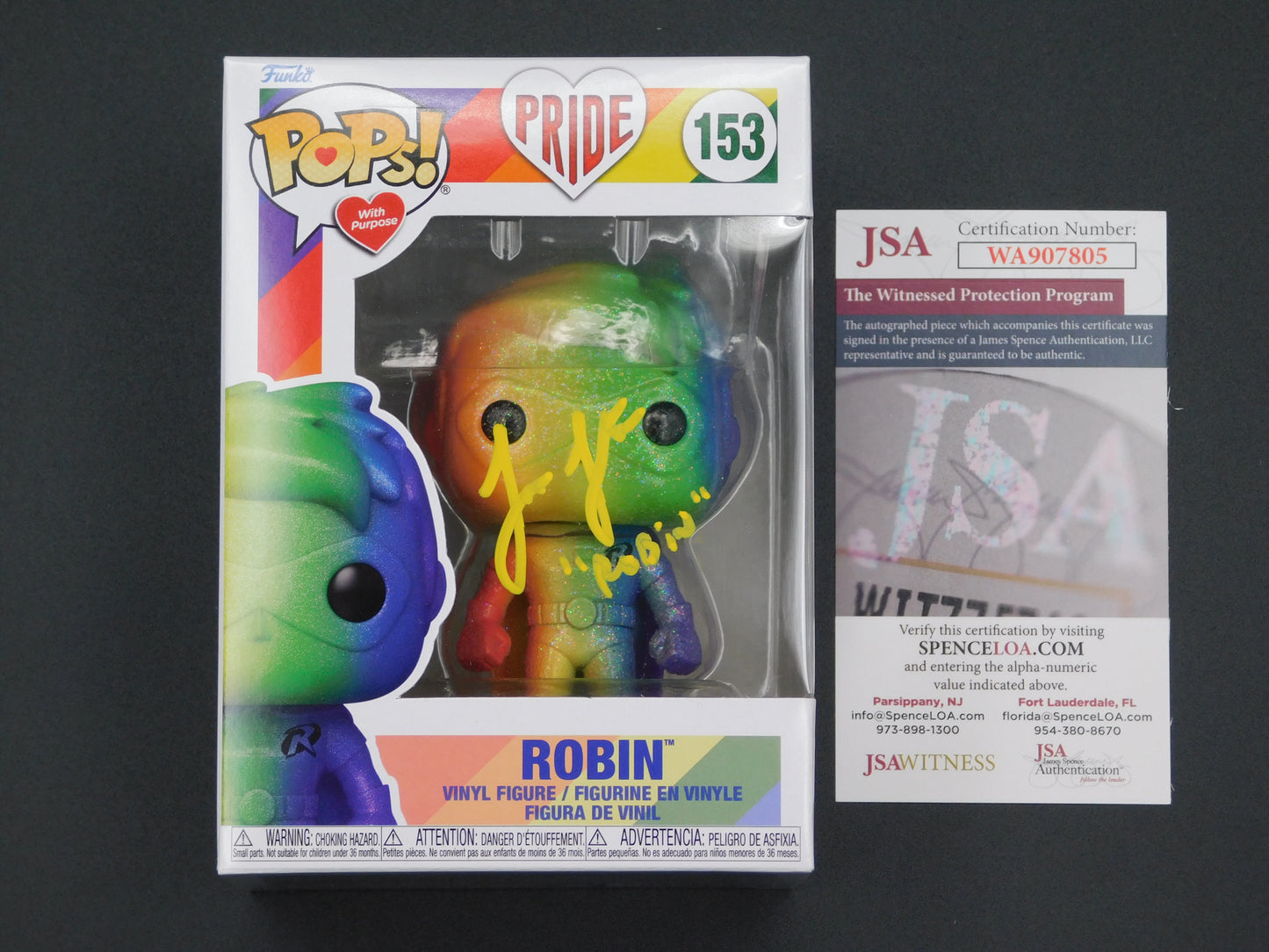 Loren Lester Signed / Autographed Vinyl Funko Pop! 153 Pride Robin Batman Animated Series JSA COA