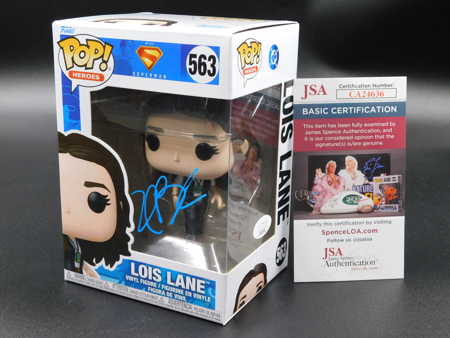 Rachel Brosnahan Signed Autographed Funko Pop 563 Lois Lane Superman DC JSA COA