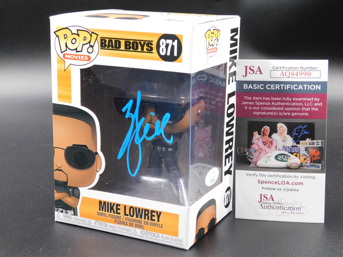 Will Smith Signed Autographed Funko Pop 871 Mike Lowrey Bad Boys JSA COA