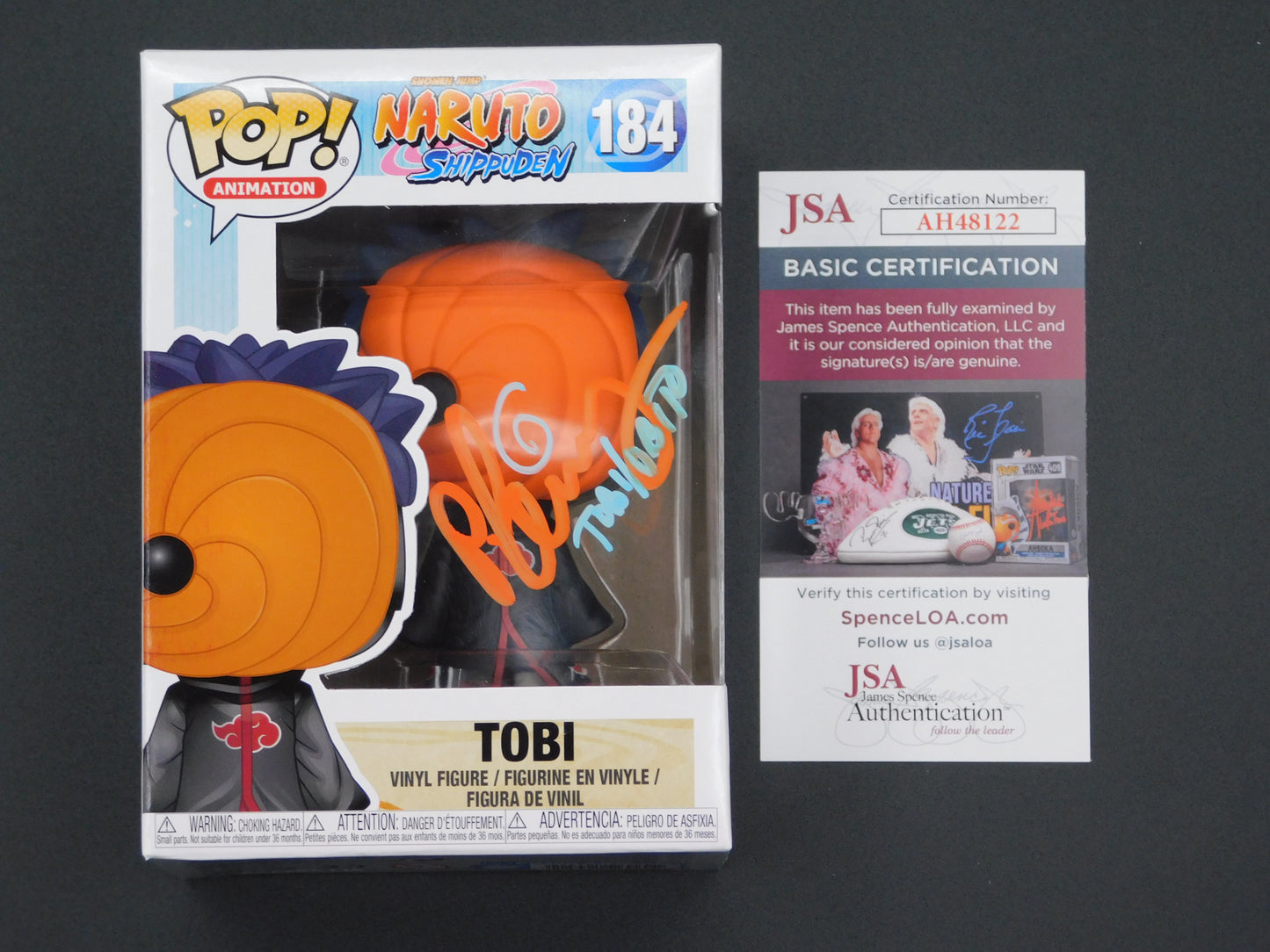 Michael Yurchak Signed / Autographed Vinyl Funko Pop! 184 Naruto Shippuden Tobi JSA COA