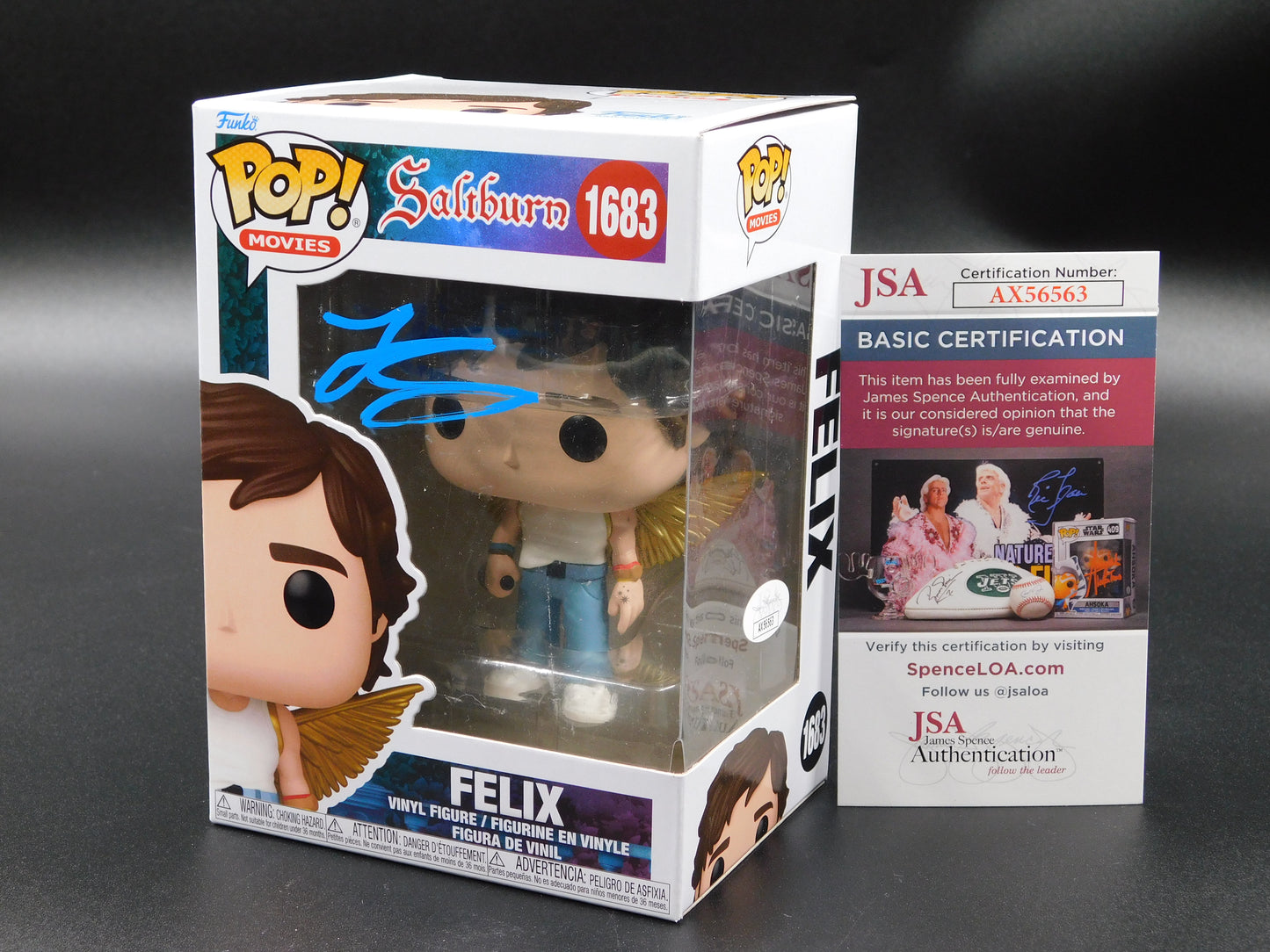 Jacob Elordi Signed Autographed Funko Pop 1683 Felix Saltburn Euphoria JSA COA
